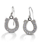 Kelly Herd Dangle Horseshoe Earrings feature horseshoe shaped drops on a hook style posts. Made in your choice of white or yellow gold with diamonds.  Features      Horseshoe shaped earrings     Diamonds     Available in white gold, or yellow gold     Hook style posts     12mm x 16mm