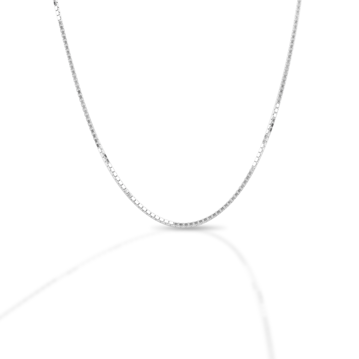 Kelly Herd 1.8mm Box Chain in Sterling Silver is a lovely traditional chain. A look that never goes out of style. Add it to a pendant or wear it alone. It will add a touch of elegance to any outfit. It will make a lovely gift for any occasion.  Features      Solid Box Chain     Sterling Silver     Circle Clasp     1.8mm chain width     16-24" chain length