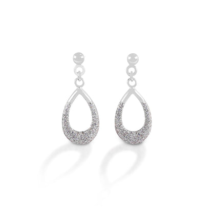    Teardrop shape     Sterling silver     Cubic zirconia stones