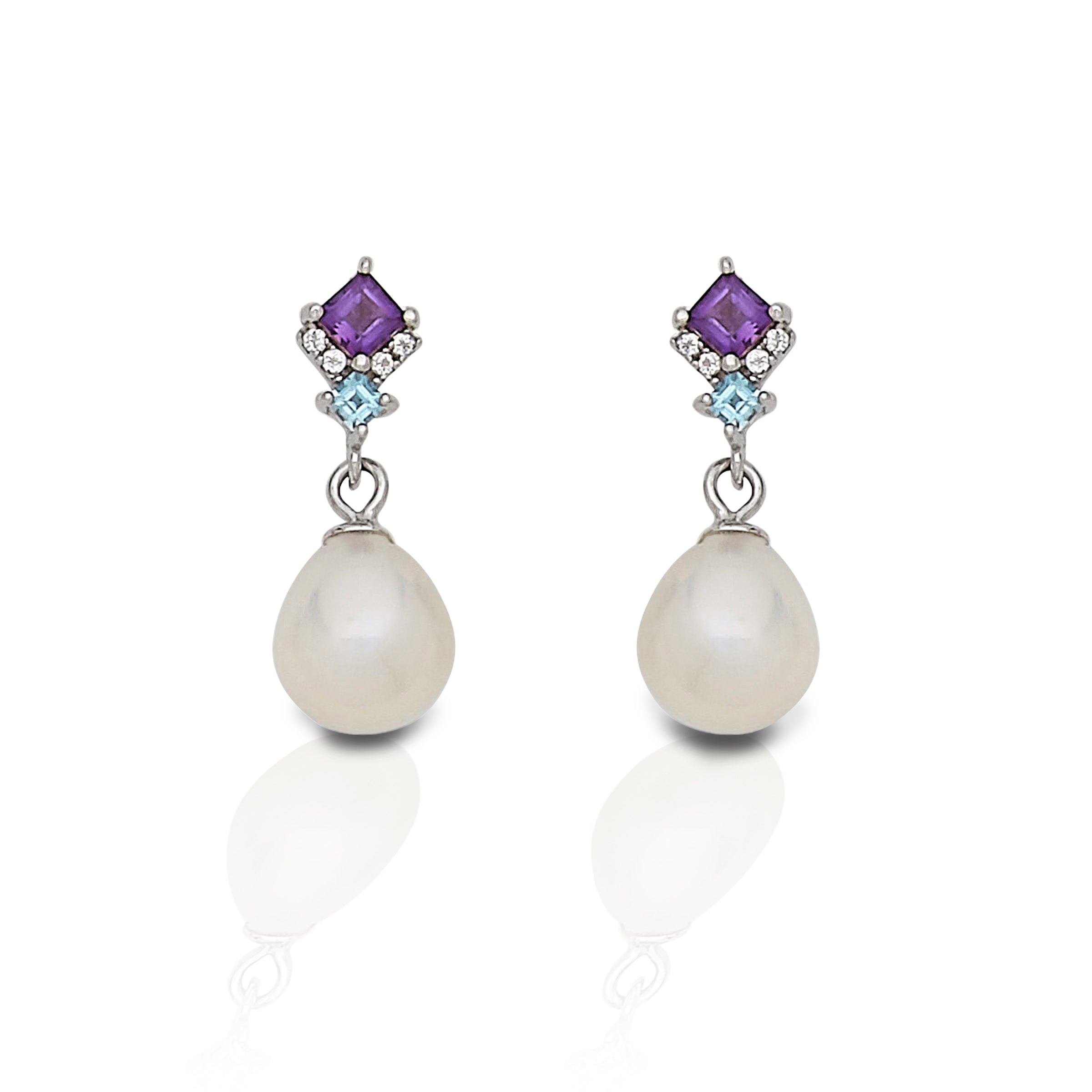 HOld HP pearl with Apatite , amethyst, large outlet pink pearl earrings