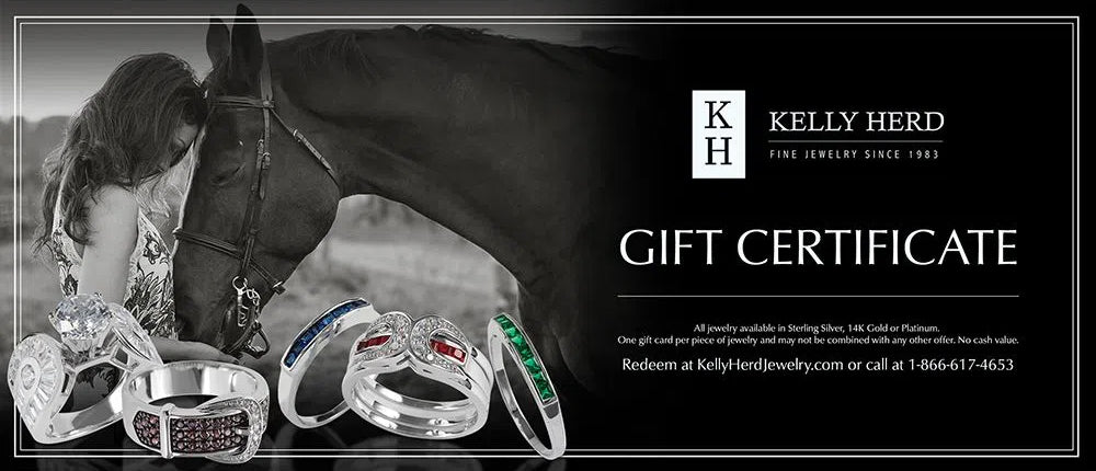 The perfect item for the discriminating buyer. Gift cards are available in values from $25 to $250. The Kelly Herd Jewelers gift card never expires and can be redeemed online, at any time.  After you order the gift certificate, you will receive an email with the code to redeem it. The card can be redeemed in full or partially, the code will be valid until the value runs out.