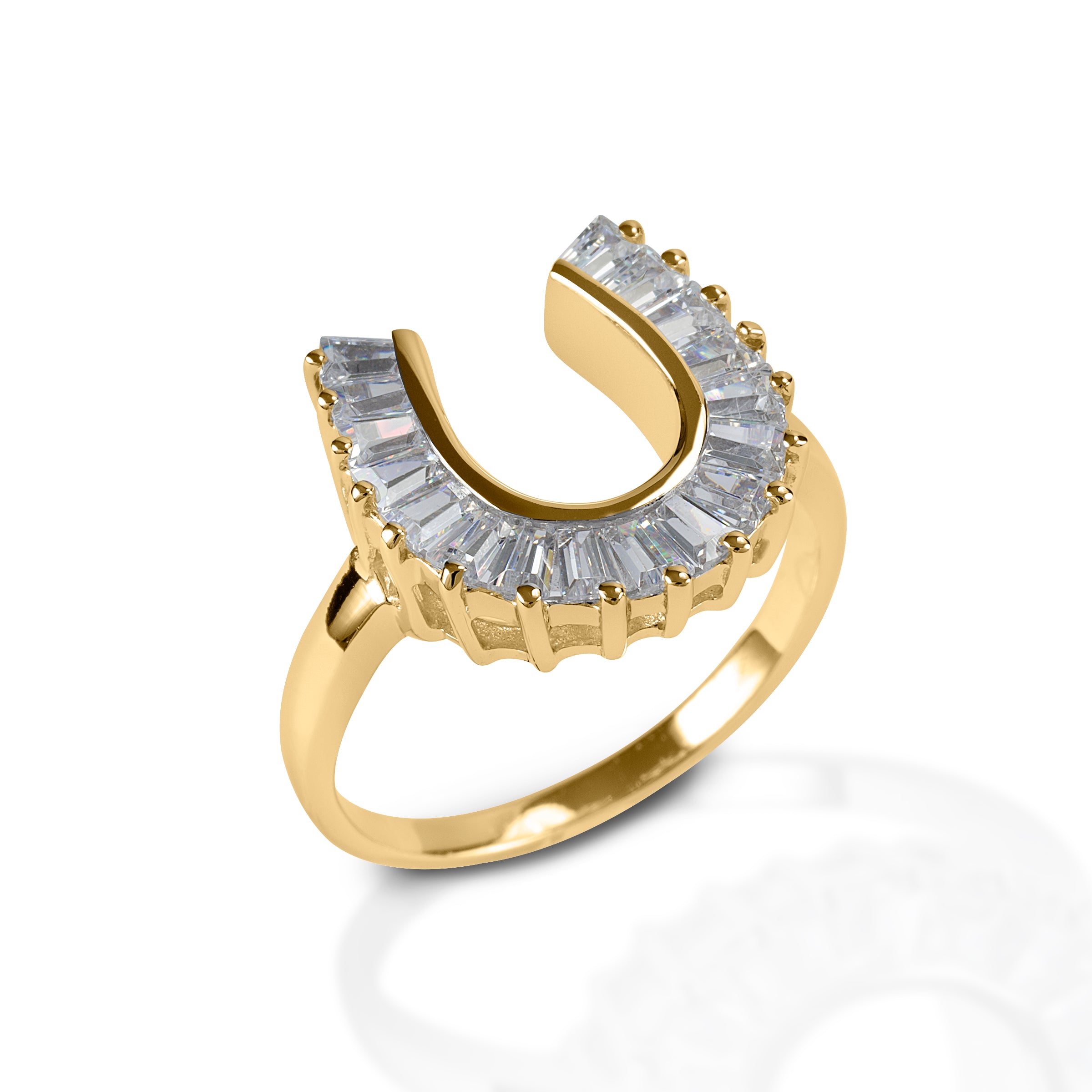 Gold Horseshoe Ring Diamond Horseshoe Ring Vintage Horseshoe - Etsy