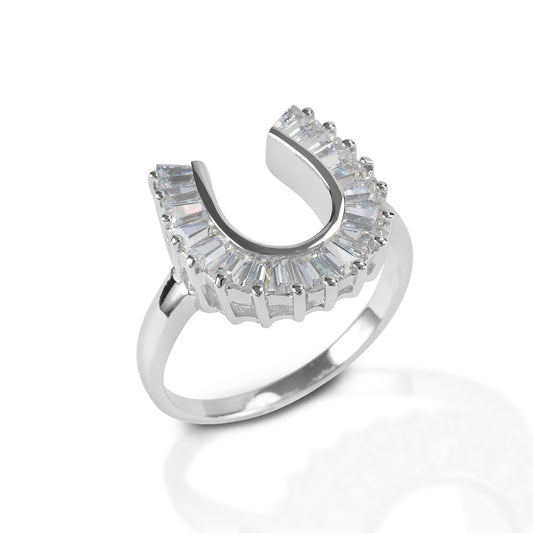 Kelly Herd Baguette Horseshoe Ring - 14k Gold