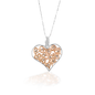 The Kelly Herd Clear Multi-Heart Pendant features a large free form sterling silver heart surrounding multiple small hearts with clear cubic zirconia stones. Comes complete with adjustable chain. 