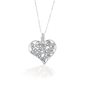 The Kelly Herd Clear Multi-Heart Pendant features a large free form sterling silver heart surrounding multiple small hearts with clear cubic zirconia stones. Comes complete with adjustable chain.   Features:      Heart shaped pendant     Sterling silver     Smaller hearts within the large heart     Clear cubic zirconia stones     Complete with adjustable chain