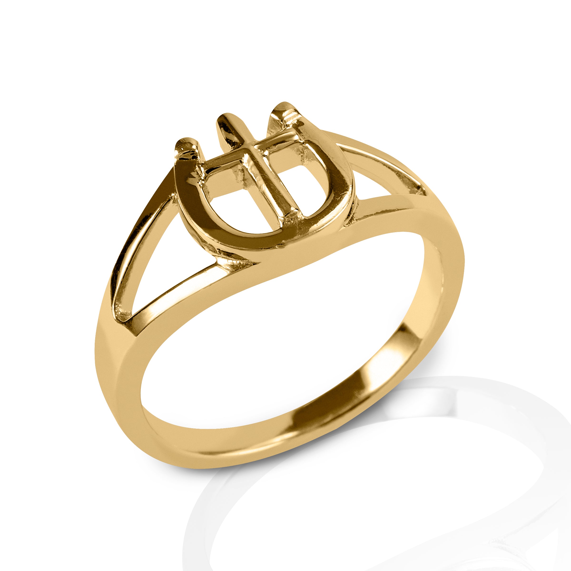 Mens 14k store gold horseshoe rings