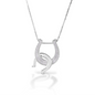 Double the luck! The Kelly Herd Double Horseshoe Necklace has one upright horseshoe enhanced with CZ stones, and another smooth, shiny one casually hooked across. This gives the necklace a fun, whimsical affect. Sterling silver. Comes with adjustable 16-18" chain.  Features      Double Horseshoe pendant     Enhanced with clear CZ stones     Sterling silver     Comes with adjustable 16-18" chain     18mm x 27mm