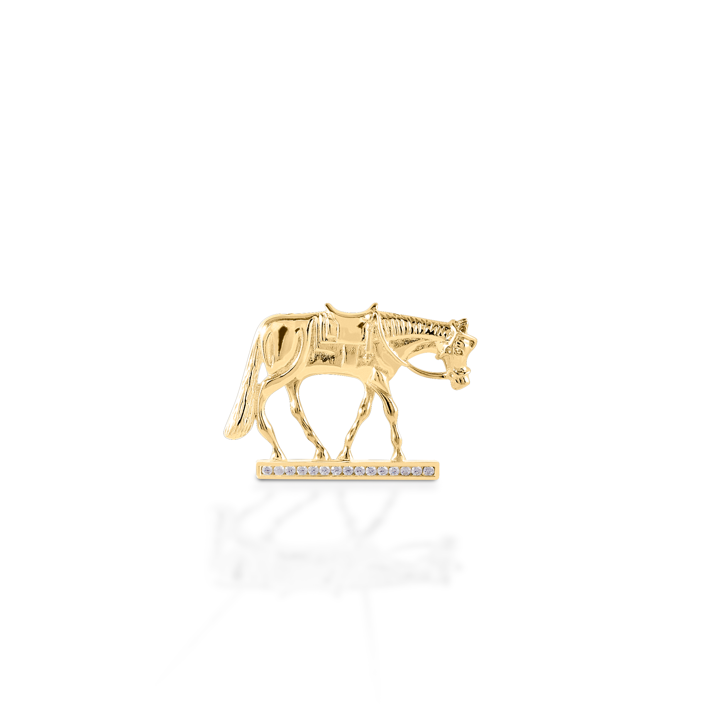 Kelly Herd Western Horse Pendant - 14K Yellow Gold - Kelly Herd J