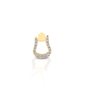 Cowgirl up with the Kelly Herd Oxbow Stirrup Pendant! This pendant features a Western oxbow stirrup shaped pendant fully enhanced with diamonds. Made of 14K gold.  Features      Western oxbow stirrup pendant     Diamonds     Available in 14K gold     14mm x 18mm
