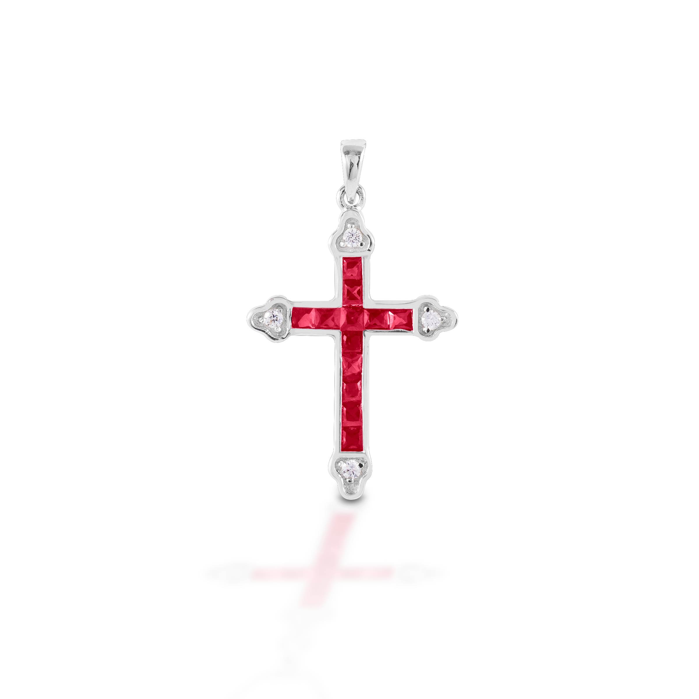 Red white and blue cross deals necklace