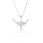 Sleek and shiny, the Kelly Herd Small Long Horn Necklace features a long horn pendant in smooth sterling silver. Comes with adjustable 16-18" chain.  Features      Long horn pendant     Sterling Silver     Smooth shiny surface     Comes with adjustable 16-18" chain     19mm x 14mm