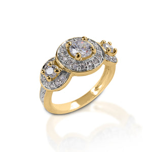 Kelly Herd's Three Stone Ring is just stunning - perfect for a special anniversary or engagement! Made in your choice of white or yellow gold with various grades of diamonds.  Features      Three stone ring     Diamonds     Available in white, or yellow 14k gold     10mm wide