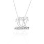 The Kelly Herd Foal & Halter Pendant perfectly captures a moment in the life of a foal, "what is this halter thing they have put on me?!" Beautifully crafted in your choice in sterling silver. Comes with 16-18" adjustable chain.  Features      Foal pendant     Enhanced with clear CZ stones     Sterling Silver     Comes with adjustable 16-18" chain     32 mm x 28 mm