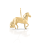 Fan of the smooth ride? Show your love of this unique breed with the Kelly Herd Paso Fino Pendant! This lovely piece is crafted in brushed 14K gold.  Features      Paso Fino pendant     Available in 14K gold     20mm x 18mm