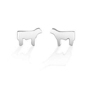 Take your western style to the next level with these Steer Silhouette Earrings! We're not giving you a bum steer when we tell you that you need these earrings in your everyday outfit rotation! The subtle ode to the ranch life will quickly make these earrings an instant favorite!   Features      Steer Silhouette Earrings      Post Backs      Sterling Silver     Measures 3 mm X 6 mm 