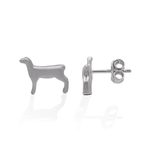 Your favorite sheep is now in earring form! A great accessory to your favorite necklace or as a compliment to our sheep pendant. Perfect for everyday wear, these little sheep earrings are sure to bring a smile to anyone who catches a glimpse of them.    Features      3D Sheep Design     Post Backs      Sterling Silver     Measures 9 mm x 9 mm 