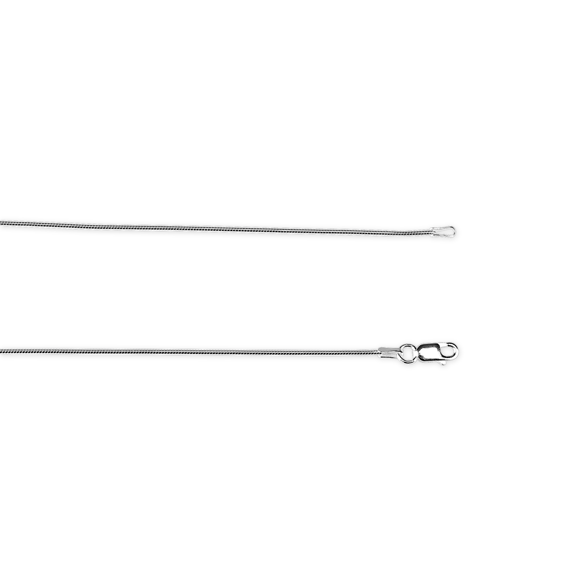 Kelly Herd 1.2mm Snake Chain in Sterling Silver is a lovely traditional style snake chain. A look that never goes out of style. Add it to a pendant or wear it alone. It will add a touch of elegance to any outfit.  Features      Solid Snake Chain     Sterling Silver     Lobster Clasp     1.2mm chain width     16-24" chain length