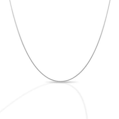 Kelly Herd 1.2mm Snake Chain in Sterling Silver is a lovely traditional style snake chain. A look that never goes out of style. Add it to a pendant or wear it alone. It will add a touch of elegance to any outfit.  Features      Solid Snake Chain     Sterling Silver     Lobster Clasp     1.2mm chain width     16-24" chain length